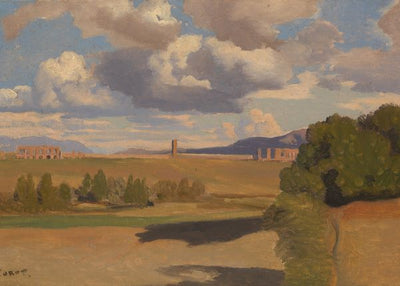 Jean Baptiste Camille Corot, The Roman Campagna, with the Claudian Aqueduct Default Title