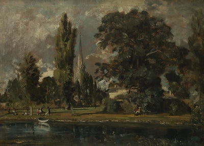 John Constable, Salisbury Cathedral and Leadenhall from the River Avon Default Title