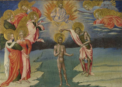 Giovanni di Paolo, The Baptism of Christ, Predella Panel Default Title