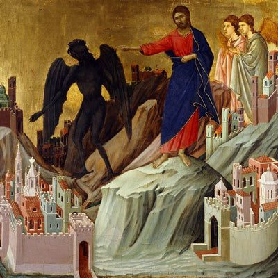 Duccio Di Buoninsegna, Predella, Temptation Of Christ On The Mountain Top Default Title