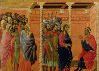 Duccio Di Buoninsegna, The First Interrogation Christ Pilate Default Title
