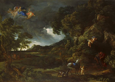 Gaspard Dughet and Carlo Maratta, Landscape with the Union of Dido and Aeneas Default Title