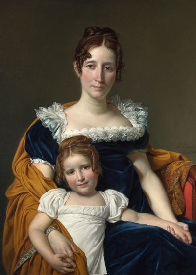 Jacques Louis David Portrait of the Comtesse Vilain XIIII and her Daughter Default Title