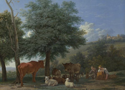 Karel Dujardin, Farm Animals with a Boy and Herdswoman Default Title
