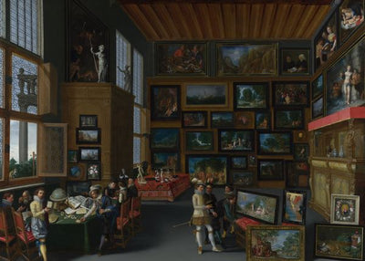 Flemish, Cognoscenti in a Room hung with Pictures Default Title