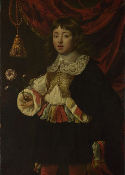 Flemish Portrait of a Boy holding a Rose Default Title