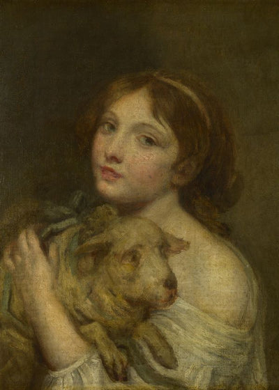 Jean Baptiste Greuze A Girl with a Lamb Default Title