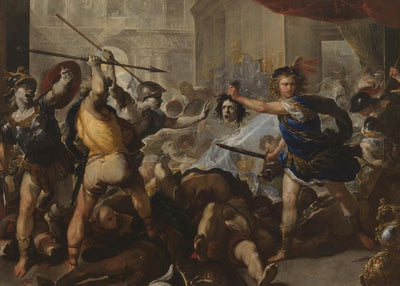 Luca Giordano, Perseus turning Phineas and his Followers to Stone Default Title