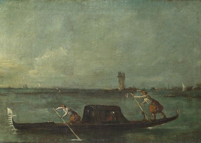 Francesco Guardi, A Gondola on the Lagoon near Mestre Default Title