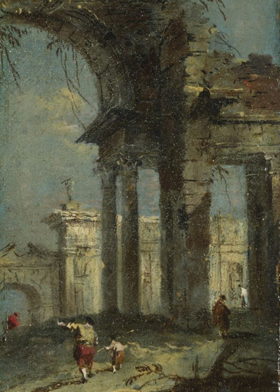 Francesco Guardi Caprice View with Ruins painting Default Title