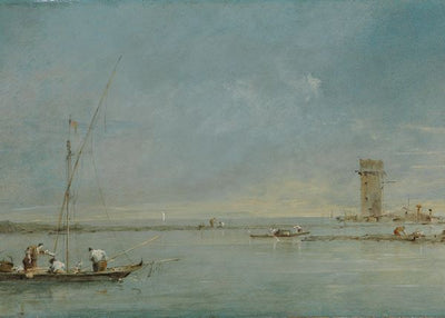 Francesco Guardi, View of the Venetian Lagoon with the Tower of Malghera Default Title