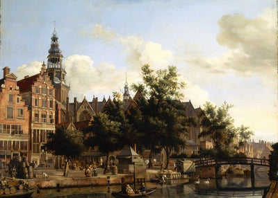 Heyden, Jan van der, View Audezeyts Forburgval canal, bartending embankment and The Old Church Default Title