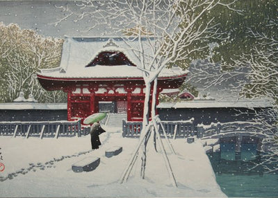 Kawase Hasui, Snow at Shiba Park Default Title