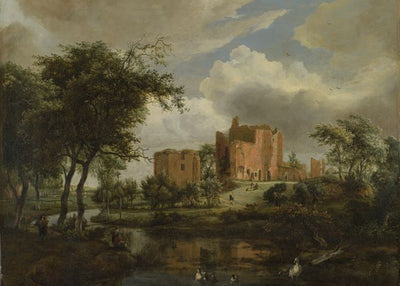 Meindert Hobbema, The Ruins of Brederode Castle Default Title