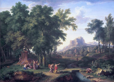 Huysum, Jan van, Arcadian landscape with a bust of Flora Default Title