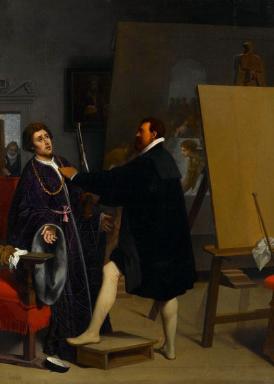 Jean Auguste Dominique Ingres Aretino In The Workshop Of Tintoretto Default Title