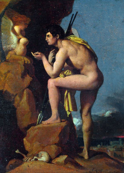 Jean Auguste Dominique Ingres Oedipus And The Sphinx painting Default Title