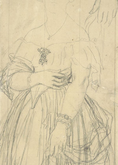 Jean Auguste Dominique Ingres Study For A Portrait Of Madame Dresses Muatese Default Title