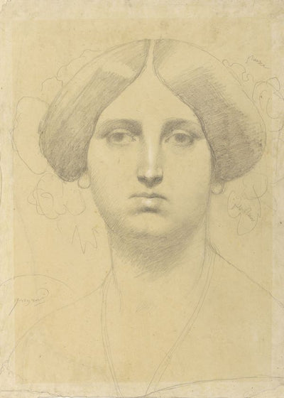 Jean Auguste Dominique Ingres Study For The Portrait Of Madame Muatese painting Default Title