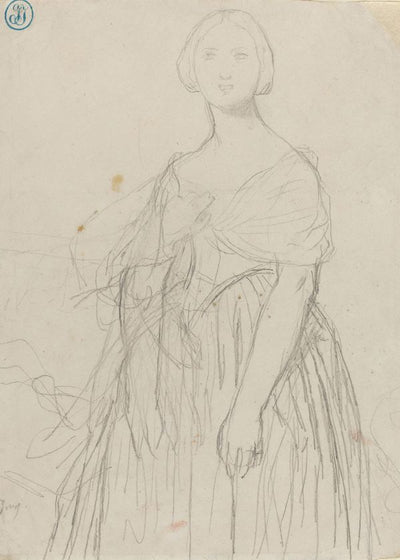 Jean Auguste Dominique Ingres Study For The Portrait Of Madame Muatese Default Title