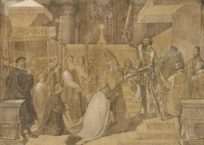 Jean Auguste Dominique Ingres, The Duke Of Alba Received The Blessing Of The Pope In St. Gudula Cathedral In Brussels Default Title