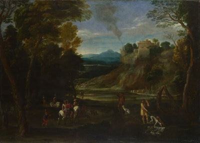 Giovanni Battista Viola, Landscape with a Hunting Party Default Title