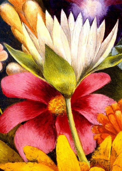 Frida Kahlo Basket of Flowers white Fleur Detail Default Title