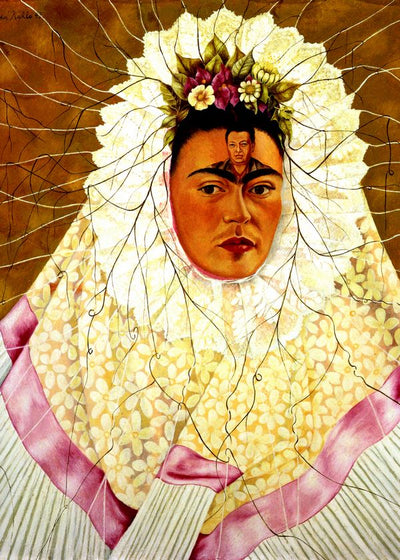 Frida Kahlo Self portrait in Tehuana or Diego in thought Huile sur masonite Default Title