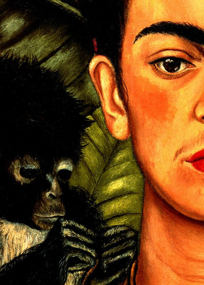 Frida Kahlo Self portrait with the collar of spines Detail the monkey Default Title