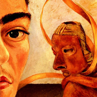 Frida Kahlo, Self portrait with the Monkey, detail the mask Default Title