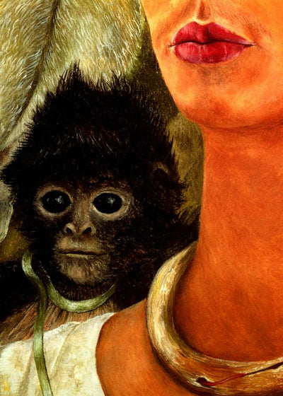 Frida Kahlo Self portrait with the Monkey Detail the Monkey Default Title