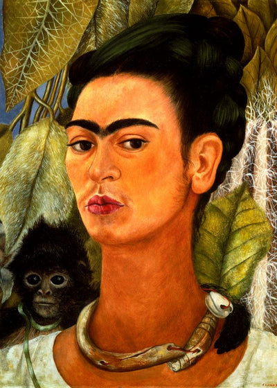 Frida Kahlo Self portrait with the Monkey Default Title