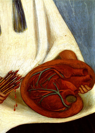 Frida Kahlo Self portrait with the portrait of Dr Farill Detail the heart Default Title