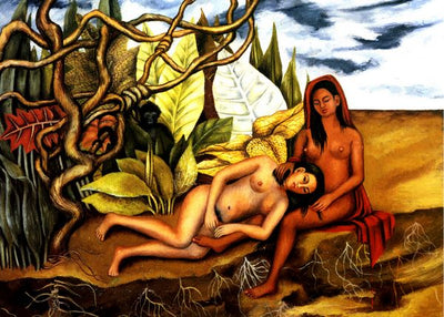 Frida Kahlo, Two naked in the Forest or My Nurse and me or the Earth even painting Default Title