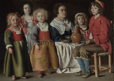 The Le Nain Brothers, A Woman and Five Children Default Title