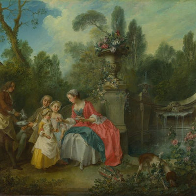 Nicolas Lancret, A Lady in a Garden taking Coffee with some Children Default Title