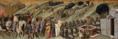 Pietro Lorenzetti, Predella. Sv.Albert Usually Gives A Holy Life Sv.Bertoldu Default Title