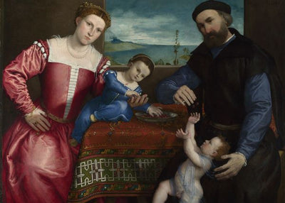 Lorenzo Lotto, Portrait of Giovanni della Volta with his Wife and Children Default Title