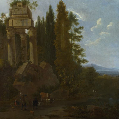Frederick de Moucheron, A Landscape with Classical Ruins Default Title