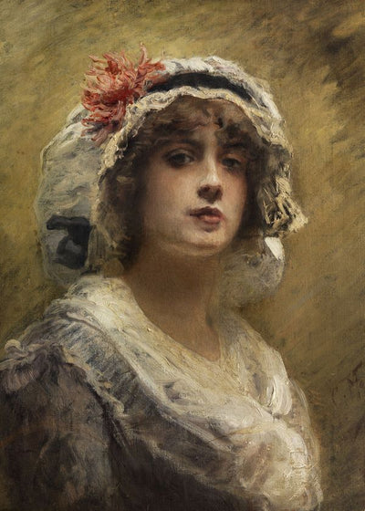 Konstantin Makovsky Portrait Of A Young Girls Cloth Hood With Wise Default Title