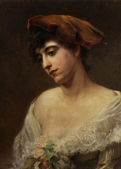 Konstantin Makovsky Portrait Of A Young Lady painting Default Title