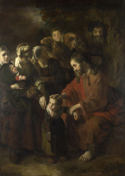 Nicolaes Maes Christ blessing the Children Default Title