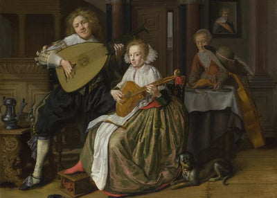 Molenaer, Jan Miense, A Young Man and Woman making Music Default Title