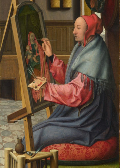 Quinten Massys Saint Luke painting the Virgin and Child Default Title