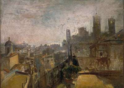 Marti i Alsina, Ramon, View of Barcelona from the roof towards the Riera de San Juan Default Title