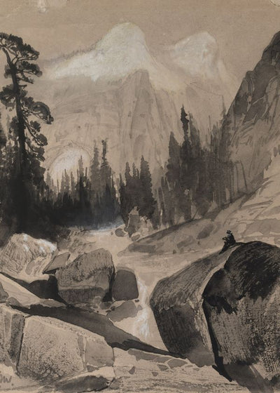 Thomas Moran The North Dome Yosemite California Default Title