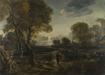 Aert van der Neer, An Evening View near a Village Default Title