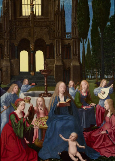 Netherlandish The Virgin and Child with Saints and Angels in a Garden Default Title