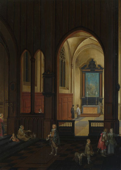 Pieter Neeffs the Elder View of a Chapel at Evening Default Title