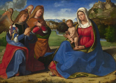 Andrea Previtali, The Virgin and Child adored by Two Angels Default Title